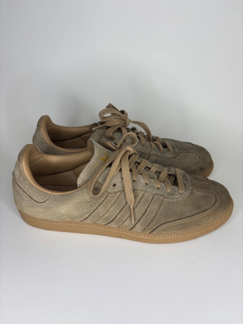 Adidas Mens Samba JR0889 Brown Suede Lace Up  Casual Shoes Sneakers Size 44 US10